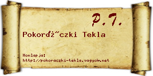 Pokoráczki Tekla névjegykártya